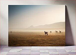 Πίνακας, Horses in Foggy Landscape Άλογα σε ομιχλώδες τοπίο