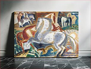 Πίνακας, Horses in landscape (1928) by Leo Gestel