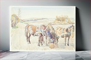 Πίνακας, Horses in the field by Peter Hansen
