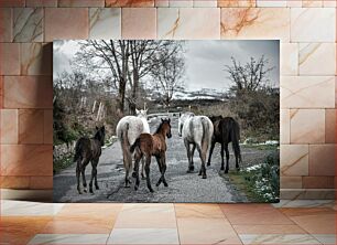 Πίνακας, Horses Walking on a Country Road Άλογα που περπατούν σε επαρχιακό δρόμο