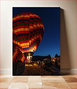 Πίνακας, Hot Air Balloon at Night Μπαλόνι ζεστού αέρα τη νύχτα