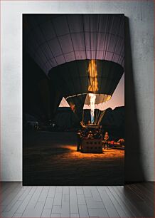 Πίνακας, Hot Air Balloon at Night Μπαλόνι ζεστού αέρα τη νύχτα