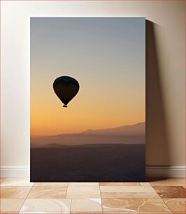 Πίνακας, Hot Air Balloon at Sunset Μπαλόνι ζεστού αέρα στο ηλιοβασίλεμα