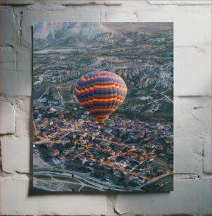 Πίνακας, Hot Air Balloon Over a City Μπαλόνι ζεστού αέρα πάνω από μια πόλη