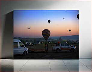 Πίνακας, Hot Air Balloon Sunrise Μπαλόνι ζεστού αέρα Ανατολή