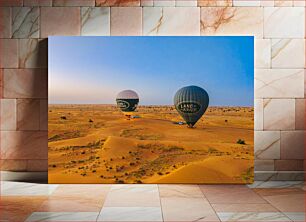 Πίνακας, Hot Air Balloons in the Desert Μπαλόνια ζεστού αέρα στην έρημο