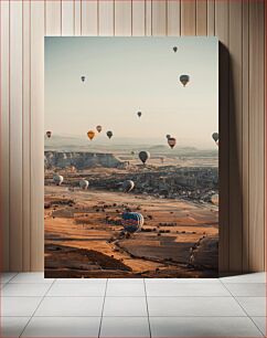 Πίνακας, Hot Air Balloons Over Landscape Μπαλόνια ζεστού αέρα πάνω από το τοπίο