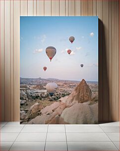 Πίνακας, Hot Air Balloons Over Scenic Landscape Μπαλόνια ζεστού αέρα πάνω από το γραφικό τοπίο