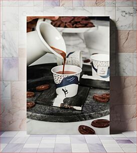 Πίνακας, Hot Chocolate Being Poured Ζεστή σοκολάτα που χύνεται