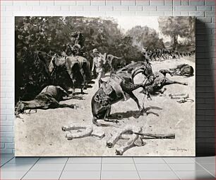 Πίνακας, How the Horses Died for Their Country at Santiago (1899) by Frederic Remington. The Art Institute of Chicago