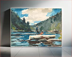 Πίνακας, Hudson River, Logging (ca. 1891–1892) by Winslow Homer