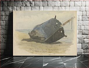 Πίνακας, Hulk aground on beach