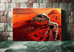 Πίνακας, Humans on Mars (1995) illustrated by NASA/Pat Rawlings
