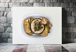 Πίνακας, Hummus with Pita Chips Χούμους με τσιπς πίτας