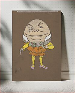 Πίνακας, Humpty Dumpty (1915) Costume Design for Alice in Wonderland in high resolution by William Penhallow Henderson