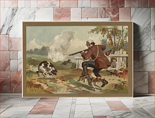 Πίνακας, Hunter tripping over dog