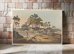 Πίνακας, Hunting Scene in India