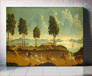 Πίνακας, Hunting Scene with a Harbor (18th century) from the American 18th Century