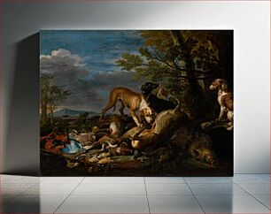 Πίνακας, Hunting still life with dogs, David De Coninck