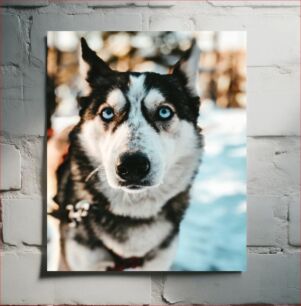 Πίνακας, Husky with Blue Eyes Χάσκι με μπλε μάτια