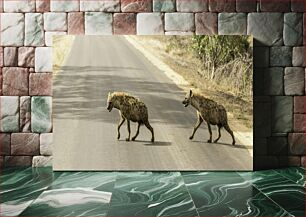 Πίνακας, Hyenas Crossing the Road Οι ύαινες διασχίζουν το δρόμο