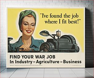 Πίνακας, I've found the job where I fit best! Find your war job in industry, agriculture, business