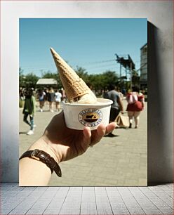 Πίνακας, Ice Cream Cone on a Sunny Day Παγωτό χωνάκι σε μια ηλιόλουστη μέρα