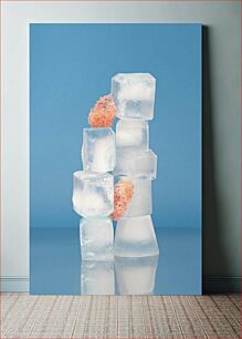 Πίνακας, Ice Cubes with Coral Παγάκια με κοράλλια