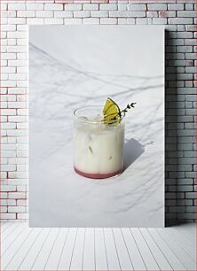 Πίνακας, Iced Creamy Drink with Lime Παγωτό ρόφημα με λάιμ