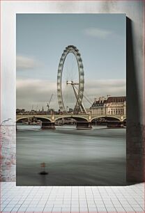 Πίνακας, Iconic Ferris Wheel and Bridge Εμβληματική ρόδα και γέφυρα