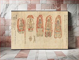 Πίνακας, Iconographic Drawings of the Five Kings of Wisdom (Myōō-bu shoson), Japan