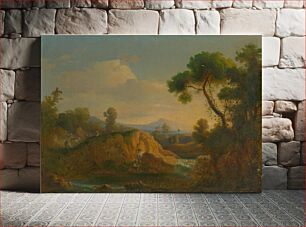Πίνακας, Idyllic landscape with a lake, Karol Marko St