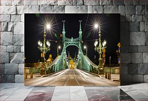 Πίνακας, Illuminated Bridge at Night Φωτισμένη γέφυρα τη νύχτα