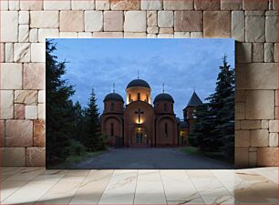 Πίνακας, Illuminated Church at Dusk Φωτισμένη εκκλησία στο σούρουπο