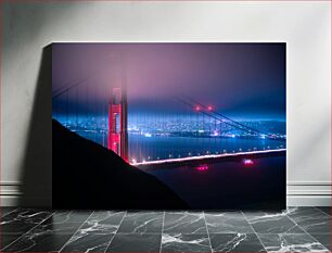 Πίνακας, Illuminated Golden Gate Bridge Φωτισμένη γέφυρα Golden Gate