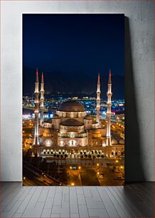 Πίνακας, Illuminated Mosque at Night Φωτισμένο τζαμί τη νύχτα
