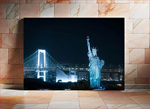 Πίνακας, Illuminated Statue of Liberty by Night Φωτισμένο άγαλμα της ελευθερίας τη νύχτα
