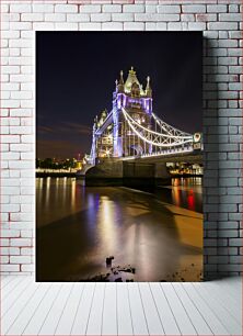 Πίνακας, Illuminated Tower Bridge at Night Φωτισμένη Tower Bridge τη νύχτα