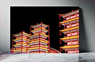 Πίνακας, Illuminated Traditional Pagodas Φωτισμένες Παραδοσιακές Παγόδες