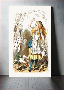 Πίνακας, Illustration from The Nursery "Alice", "Alice's Adventures in Wonderland" (1890), vintage illustration by John Tenniel