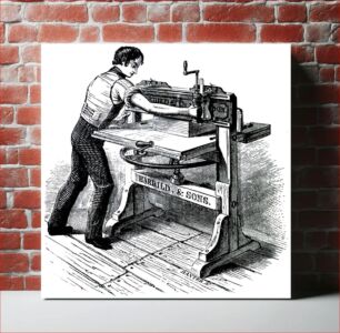 Πίνακας, Illustration of a Registered Cutting Machine from The Art of Bookbinding by Joseph William Zaehnsdorf