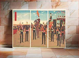 Πίνακας, Illustration of Emperor's Military Review of a Parade Ground at Aoyama (Aoyama renpeijō kanpeishiki no zu)