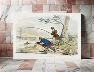 Πίνακας, Illustration of fishing from Sporting Sketches (1817-1818) by Henry Alken (1784-1851)