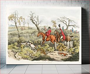 Πίνακας, Illustration of fox hunting from Sporting Sketches (1817-1818) by Henry Alken (1784-1851)
