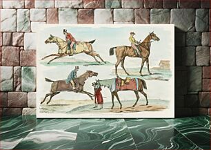 Πίνακας, Illustration of hunters training their horses from Sporting Sketches (1817-1818) by Henry Alken (1784-1851)
