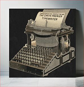 Πίνακας, "Improvement the order of the age." The Smith Premier typewriter