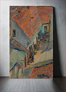 Πίνακας, In front of the house by Konštantín Bauer