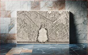 Πίνακας, In marked contrast to the small, single-page city views appearing in late 16th and 17th century town atlases, were large, multi-sheet wall maps and birds eye views published during the 18th century