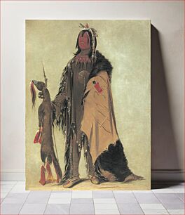 Πίνακας, In-ne-ó-cose, Buffalo's Child, a Warrior by George Catlin