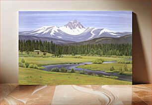 Πίνακας, In the Cascade Mountains oil painting by Edward Bruce